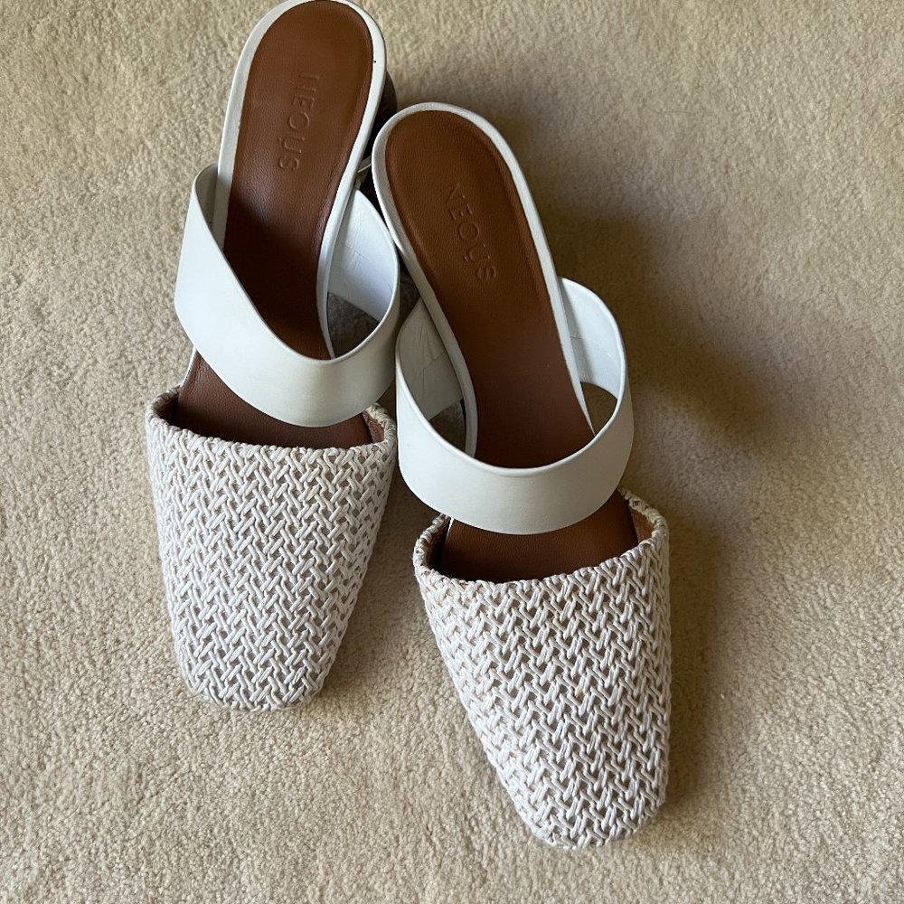 Neous Slingback white shoes